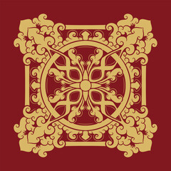 elegant golden border ornament luxury