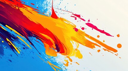 Fototapeta premium Abstract Colorful Swirls and Splats of Paint