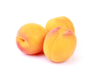 Apricots isolated on a white background