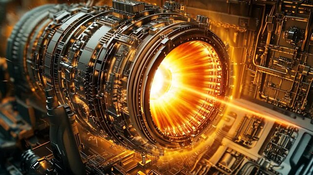 Futuristic Engine Core Visualization, Advanced Technology and Innovation