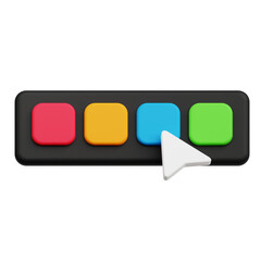 design interface 3d icon isolated on the transparent background