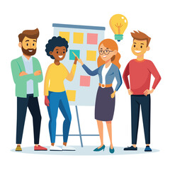 Fototapeta premium coworker talking vector image