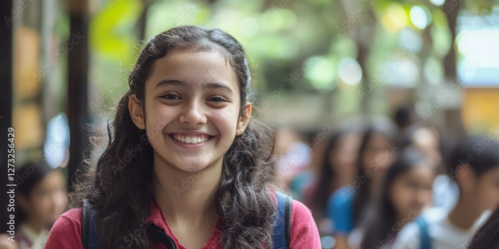 Poster a student smiling while earning digital badges and certificates from an e-learning platform â€“ moti