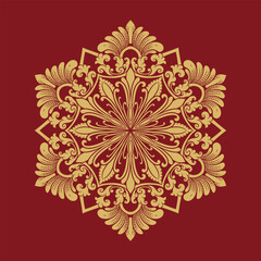 elegant golden border ornament luxury