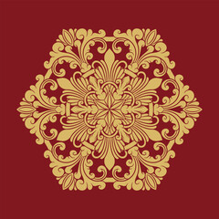 elegant golden border ornament luxury