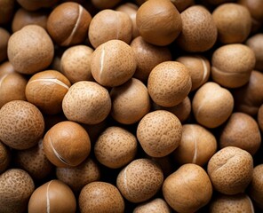 Hazelnuts on a wooden background