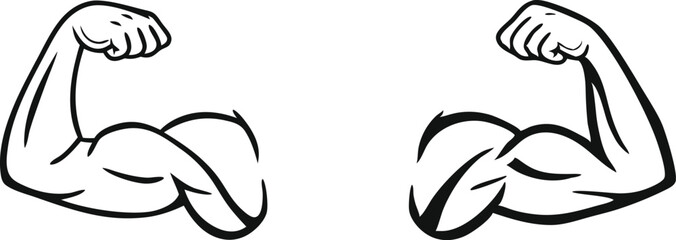 Biceps. Muscle icon. Gym logo. Vector