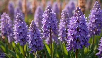 Hyacinth Flowers Blooming in the Springtime, Bringing a Burst of Color and Fragrance to the Season
