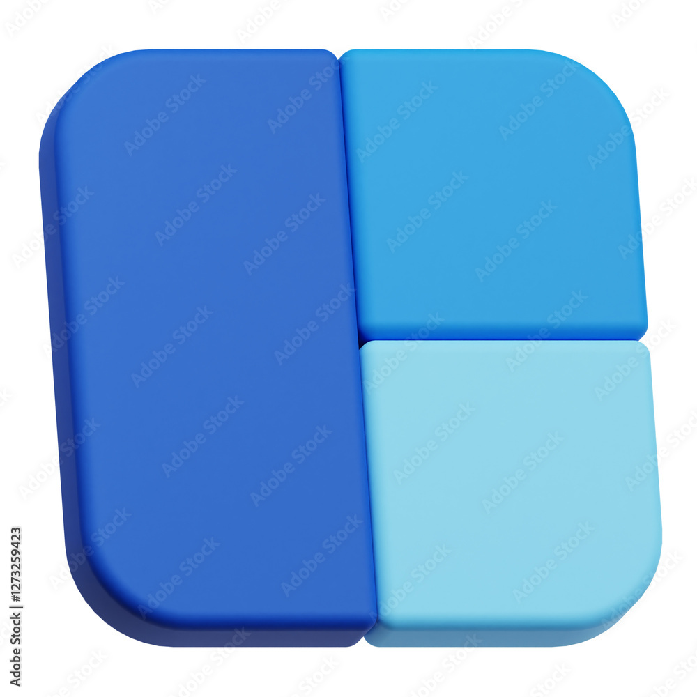 Poster design interface 3d icon isolated on the transparent background