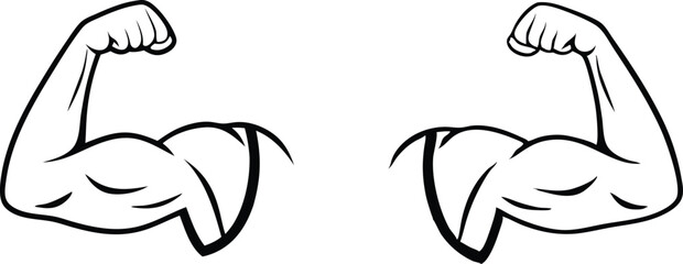 Biceps. Muscle icon. Gym logo. Vector