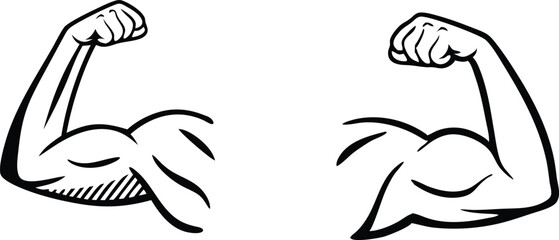 Biceps. Muscle icon. Gym logo. Vector