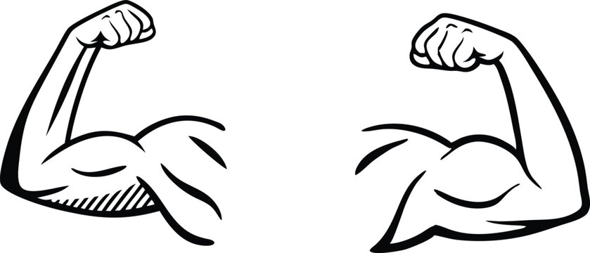 Biceps. Muscle icon. Gym logo. Vector