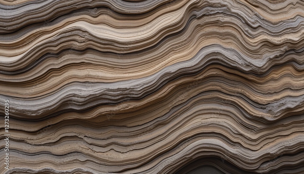 Poster abstract earth layers. sedimentary rock texture displaying complex geological strata. earth tones in