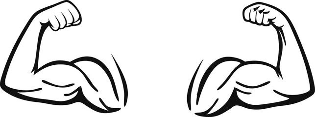 Biceps. Muscle icon. Gym logo. Vector