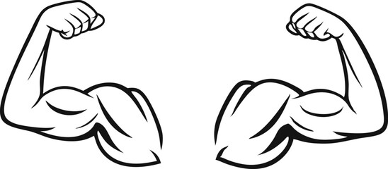 Biceps. Muscle icon. Gym logo. Vector