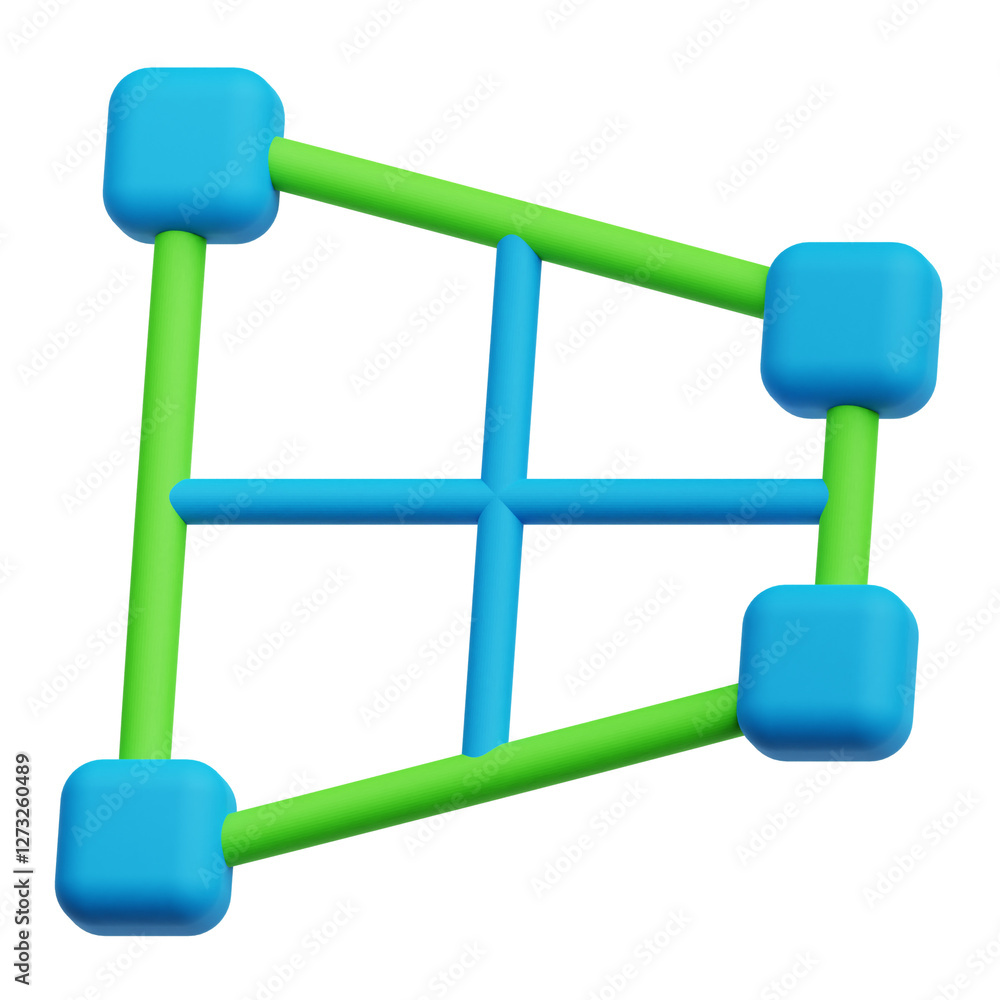 Poster design interface 3d icon isolated on the transparent background