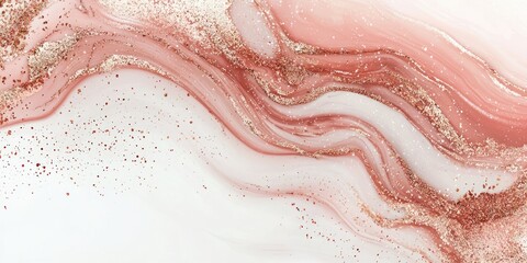 Fototapeta premium A subtle, elegant marble texture in white and rose gold hues