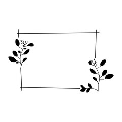 Rectangle frame icon vector. Frame illustration sign. Decorative elements symbol. Ornament logo.