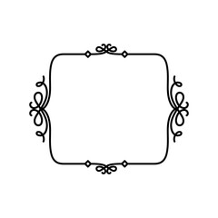 Rectangle frame icon vector. Frame illustration sign. Decorative elements symbol. Ornament logo.