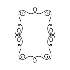 Rectangle frame icon vector. Frame illustration sign. Decorative elements symbol. Ornament logo.