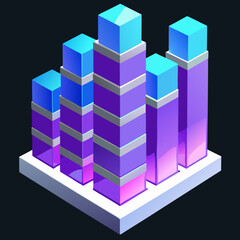 Obraz premium Analyzing Growth Trends in Data Visualization Digital Analytics Infographic Modern Workspace Aerial View Insightful Analysis