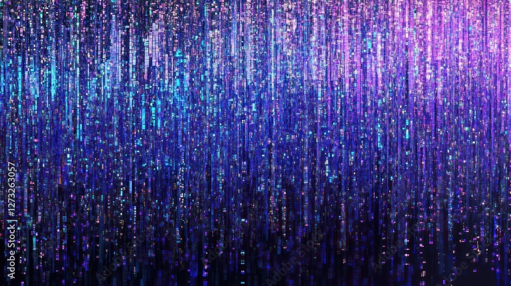 Poster Abstract Digital Rain Data Stream Visualization