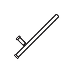 Police baton icon vector. Police illustration sign. Rubber baton symbol or logo.