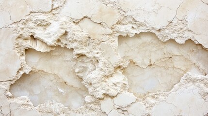 Weathered Wall Surface Showing Extensive Erosion Damage