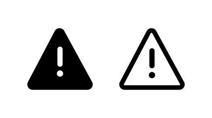 Two triangular warning symbols icon featuring exclamation marks, suitable for notifications and caution signs.