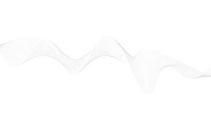 Vector wave lines smooth flowing dynamic black gradient isolated on white background for concept of technology, digital, communication, science, music