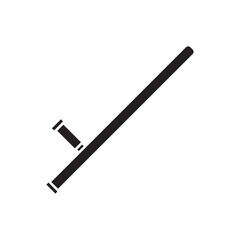 Police baton icon vector. Police illustration sign. Rubber baton symbol or logo.