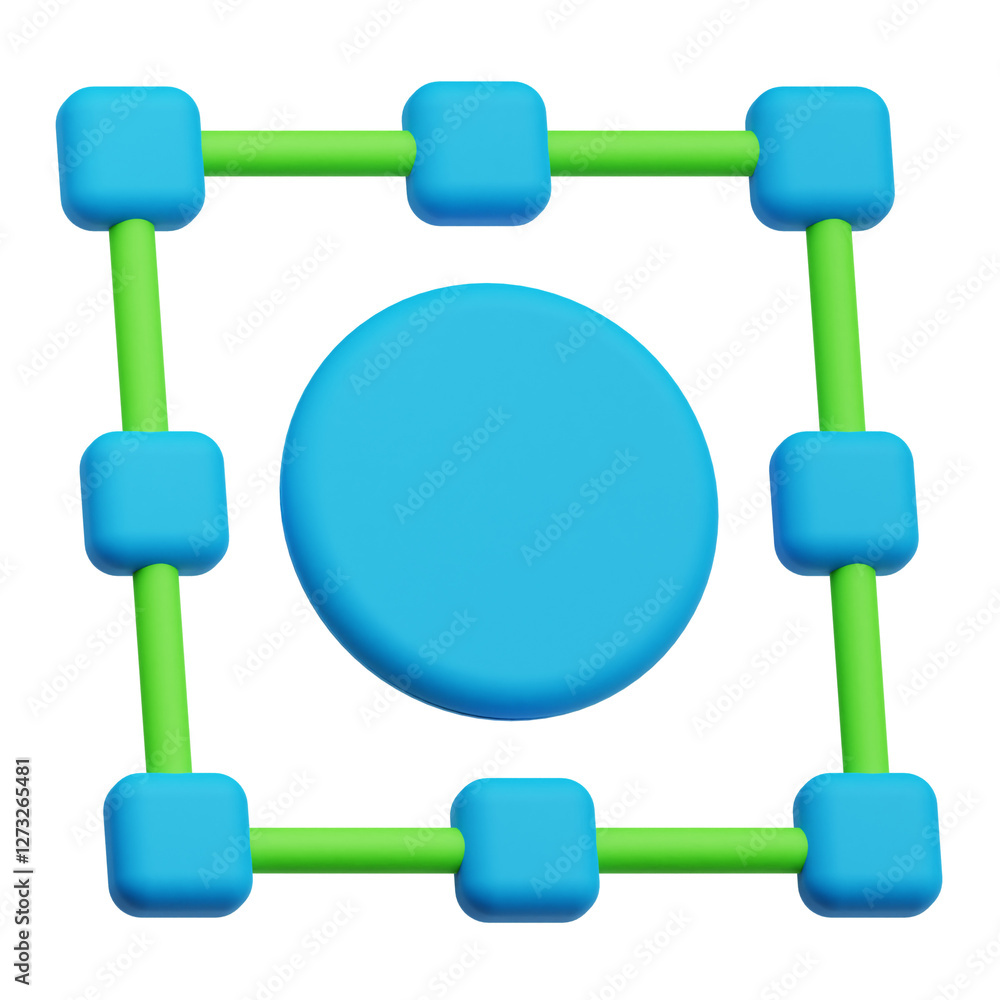 Poster design interface 3d icon isolated on the transparent background