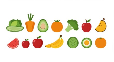 Vibrant Collection of Fresh Fruits and Vegetables
