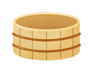 シンプルな風呂桶のイラスト
