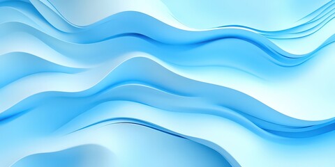 Obraz premium This stylized image features elegant blue waves rendered in a minimalist style, perfectly encapsulating concepts of fluidity, simplicity, and modern artistic expression.