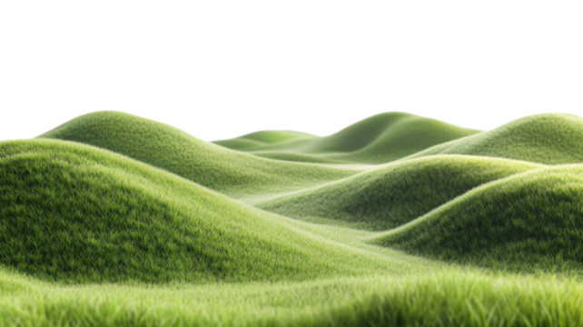A field of grass with a white background