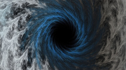 Obraz premium Abstract swirling vortex with dark center and blue accents