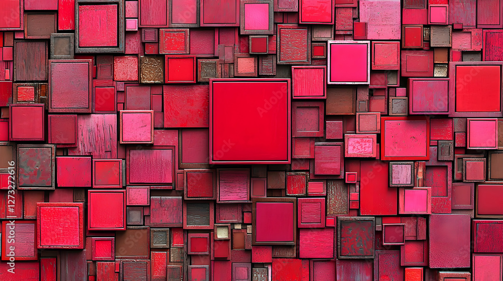 Poster red square abstract art background texture
