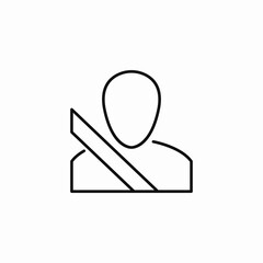 seat belt person icon vector sign