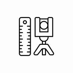 level theodolite geodesy icon vector sign
