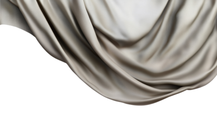 A white background with a large piece of fabric