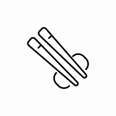 Obraz premium Chopsticks сuisine utensil icon vector sign