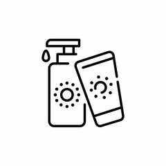 cream shower gel icon vector sign