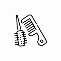 hair brush comb icon vector sign