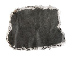 Black newspaper ripped message background