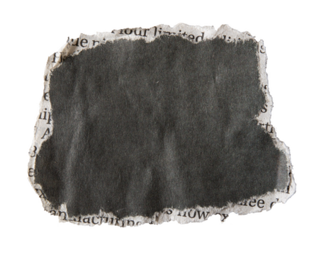 Black newspaper ripped message background