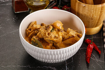 Thai Tom yum soup with chicken