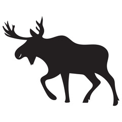 Moose Silhouette Vector A Powerful North American Wildlife Illustration