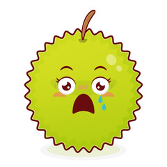 durian scared face cartoon cute