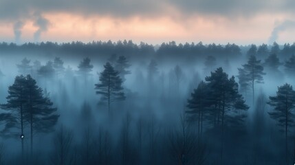 Fototapeta premium Expansive Dawn Forest